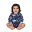 NAVY BLUE SEA ANIMALS PRINTED FULL SLEEVES HALF BODY ROMPER
