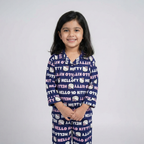 Blue Hello Kitty Shirt With Trouser Suit For Girls