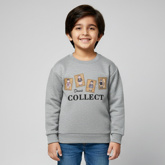 Light Grey Collect Fur & Fleece Fabric Sweatshirt Main image