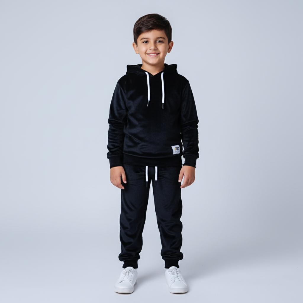 BLACK LINING VALOUR CORDUROY FABRIC HOODIE SUIT FOR WINTERS Main image