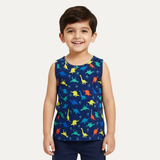 Blue Dino Print Sando For Summers