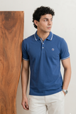Blue PK Fabric Polo For Mens