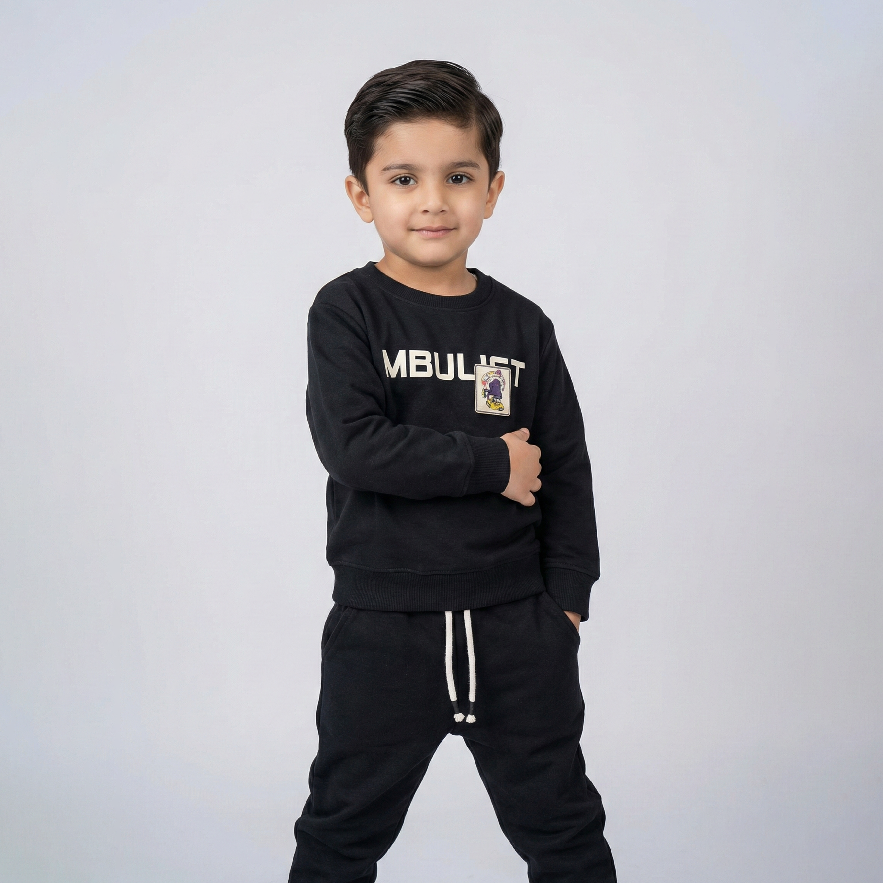 Black Mbulift Print Suit For Winters Main image