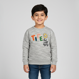 Grey Tired Fleece Fabric Sweatshirt