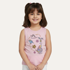 Pink Caterpiller Print T-shirt Top For Girls