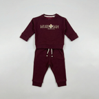Maroon Musian Print Suit For Winters