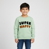 Sea Green Super Happy Fleece Fabric Sweatshirt