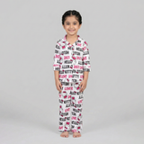 Pink Kitty Shirt With Trouser Suit