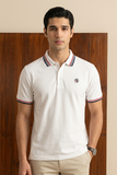 White PK Fabric Polo For Mens