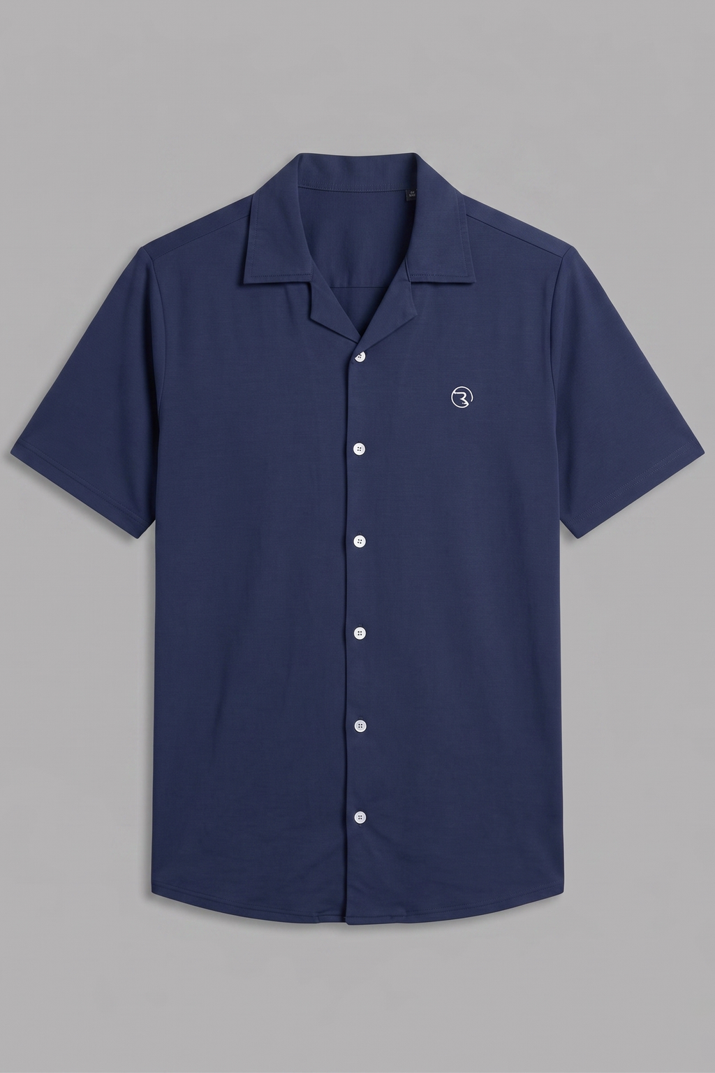 Navy Blue Dri-Fit Half Sleeves Casual Shirt For Men