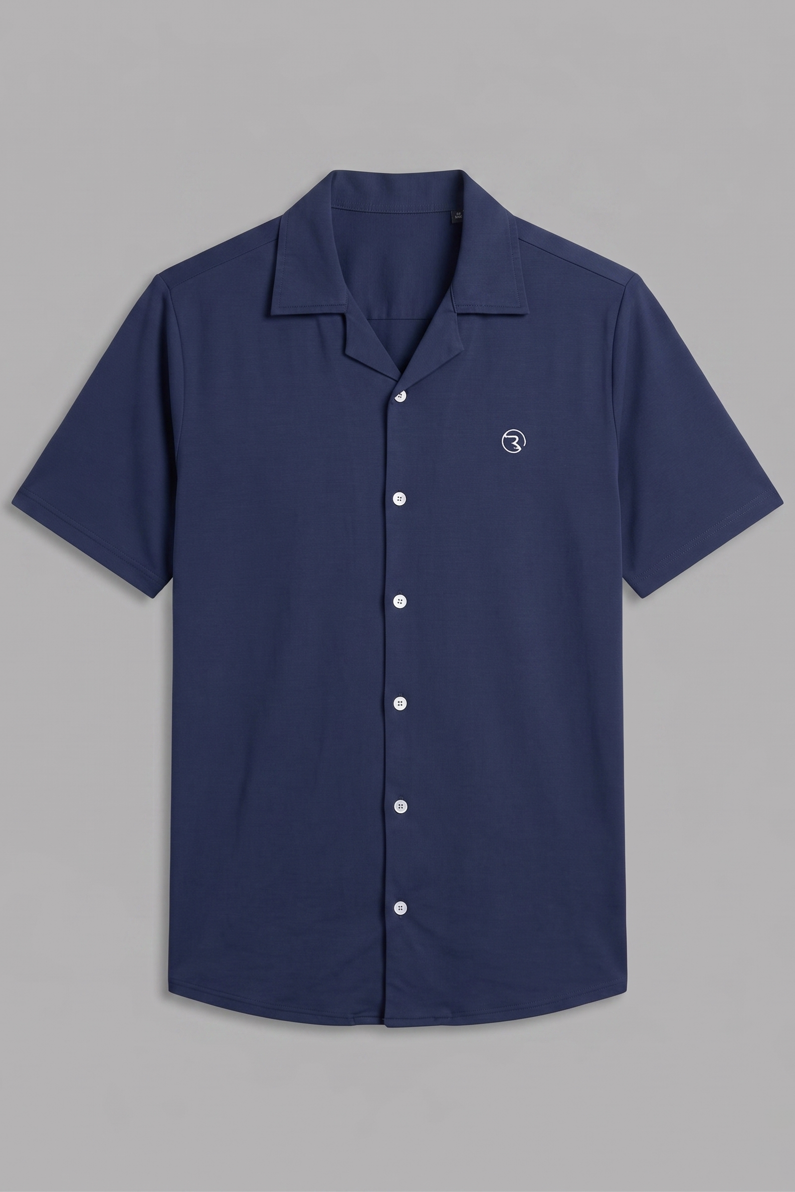 Navy Blue Dri-Fit Half Sleeves Casual Shirt For Men