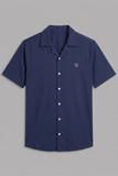Navy Blue Dri-Fit Half Sleeves Casual Shirt For Men