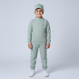 LIGHT GREEN PANDA PRINTED THERMAL FABRIC WINTERS SUIT