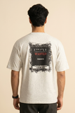 Ash Grey "Wanted" Print T-Shirt For Men