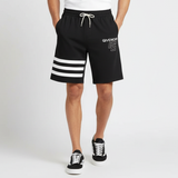 BLACK GIVENCHY PRINT 3 QUARTER SHORTS FOR MENS