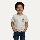 White Salt Water Heals Print Half Sleeves T-shirt For Boys