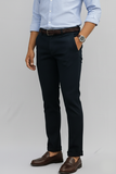 NAVY BLUE STRETCH COTTON JEANS FOR MENS