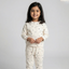 Cream Stars Print Jersy Fabric Suit For Winters