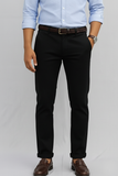 BLACK STRETCH COTTON JEANS FOR MENS