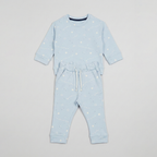 Blue Stars Print Jersy Fabric Suit For Winters