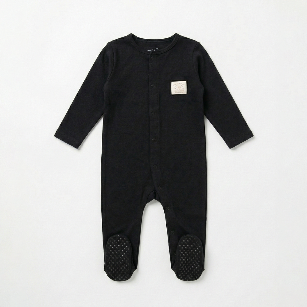 Black Always Together Print Romper For Winters