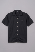 Black Dri-Fit Half Sleeves Casual Shirt For Men