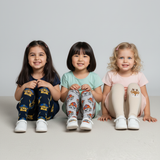 PACK OF 3 PRINTED & PLAIN SOCKS LEGGINGS COTTON JERSY FABRIC