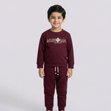 Maroon Musian Print Suit For Winters