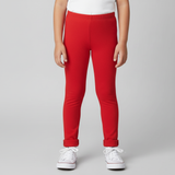 RED PLAIN FLEECE WARM LEGGING TROUSER FOR GIRLS