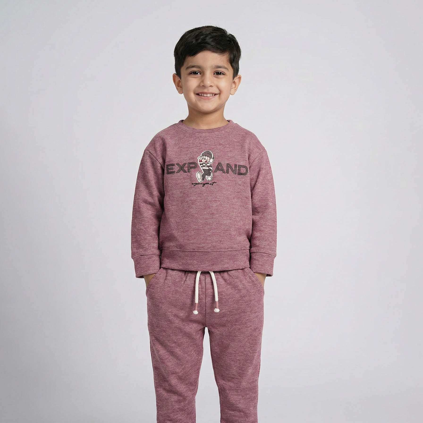 Lilac Expand Print Suit For Winters Main image