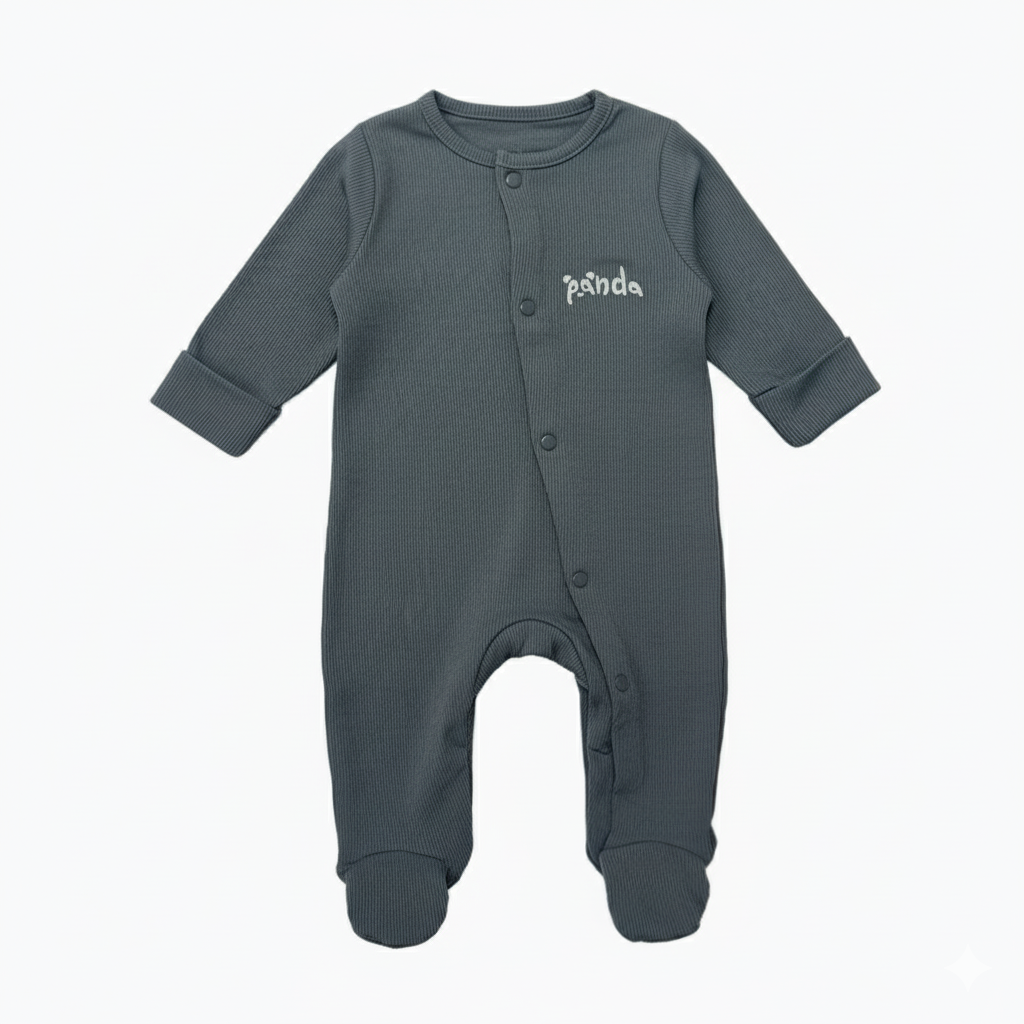 Dark Grey Panda Romper For Winters Secondary image