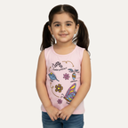 Pink Caterpiller Print T-shirt Top For Girls