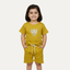 Mustard Tribal Print Cotton Jersy Fabric Suit For Girls