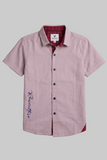 Light Purple Plain Half Sleeves Casual Shirt