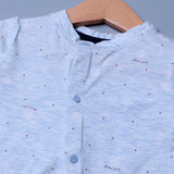 BLUE GOOD DAY PRINT FULL BODY FULL SLEEVES ROMPERS