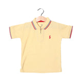 YELLOW POLO "HORSE" PRINTED HALF SLEEVES T-SHIRT