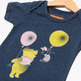NAVY BLUE BEAR & BALLOON PRINTED ROMPER