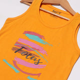 MUSTARD FOCUS PRINTED SANDO FOR BOYS