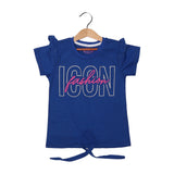 ROYAL BLUE ICON FASHION PRINTED T-SHIRT FOR GIRLS