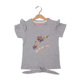 GREY UNICORN STARS PRINTED T-SHIRT FOR GIRLS