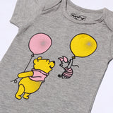 HAZEL GREY BEAR & BALLOON PRINTED ROMPER