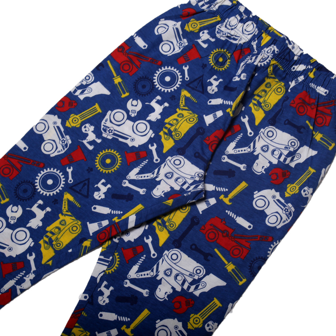 ROYAL BLUE ROBOTICS PRINTED PAJAMA