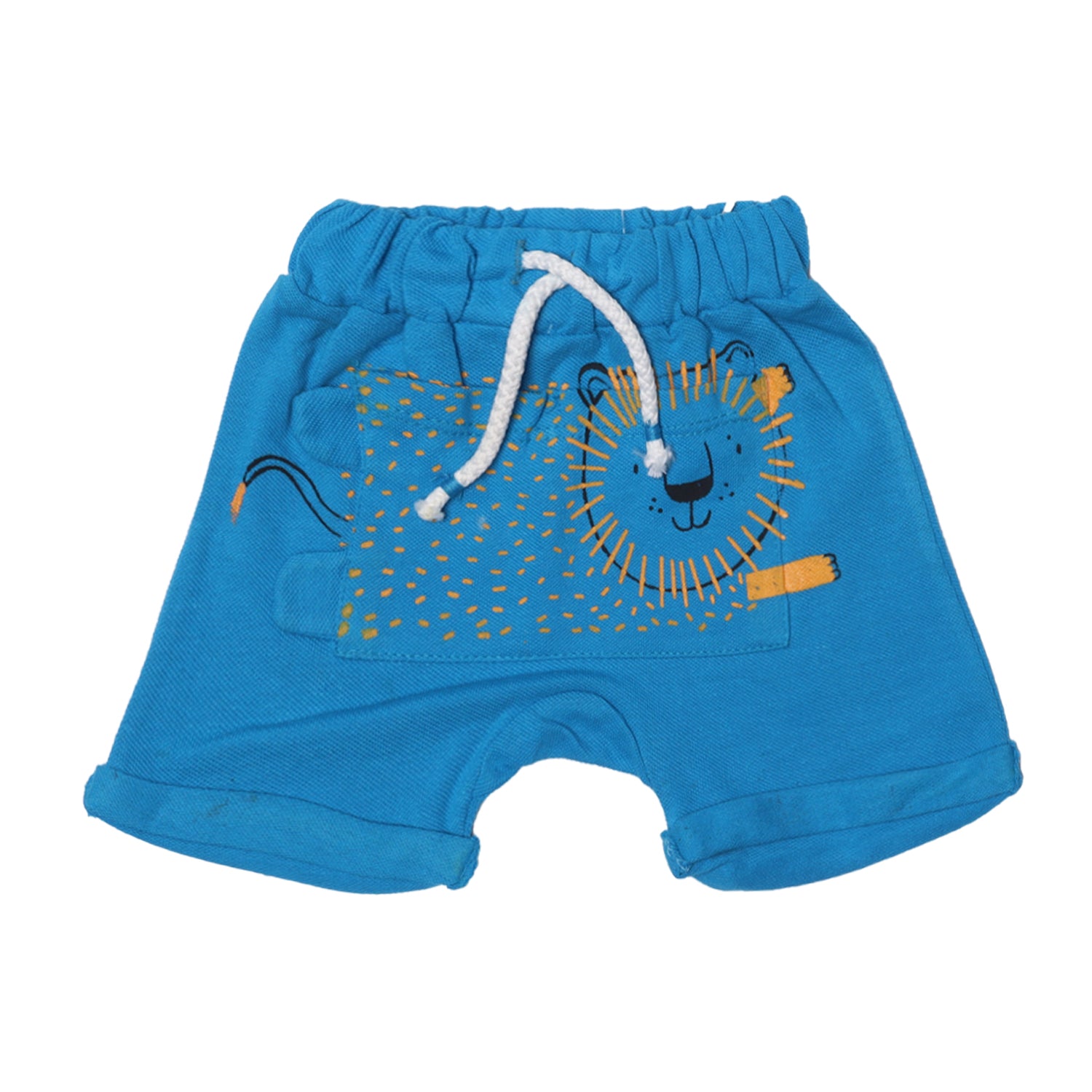 ROYAL BLUE LION PRINTED SHORT FOR BOYS