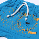 ROYAL BLUE LION PRINTED SHORT FOR BOYS
