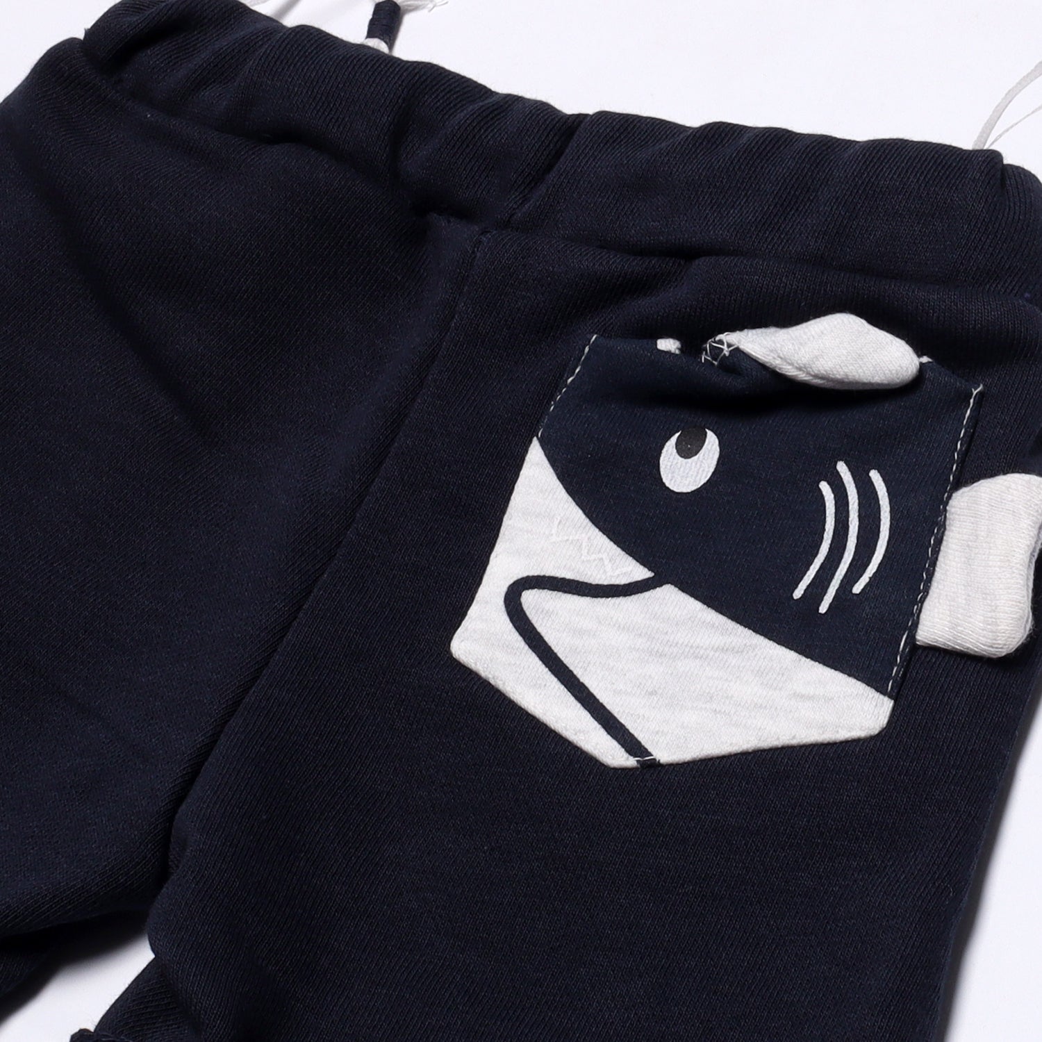 NAVY BLUE FISH BACK POCKET SHORT FOR BOYS Main image