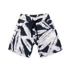 WHITE WITH BLUE PATTERN COTTON SHORT FOR BOYS