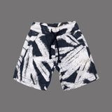 WHITE WITH BLUE PATTERN COTTON SHORT FOR BOYS