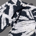 WHITE WITH BLUE PATTERN COTTON SHORT FOR BOYS