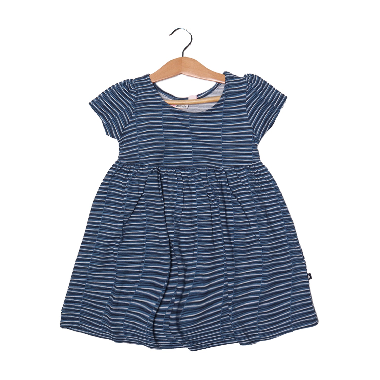 BLUE PATTERN DESIGN PRINTED FROCK FOR GIRLS