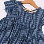 BLUE PATTERN DESIGN PRINTED FROCK FOR GIRLS